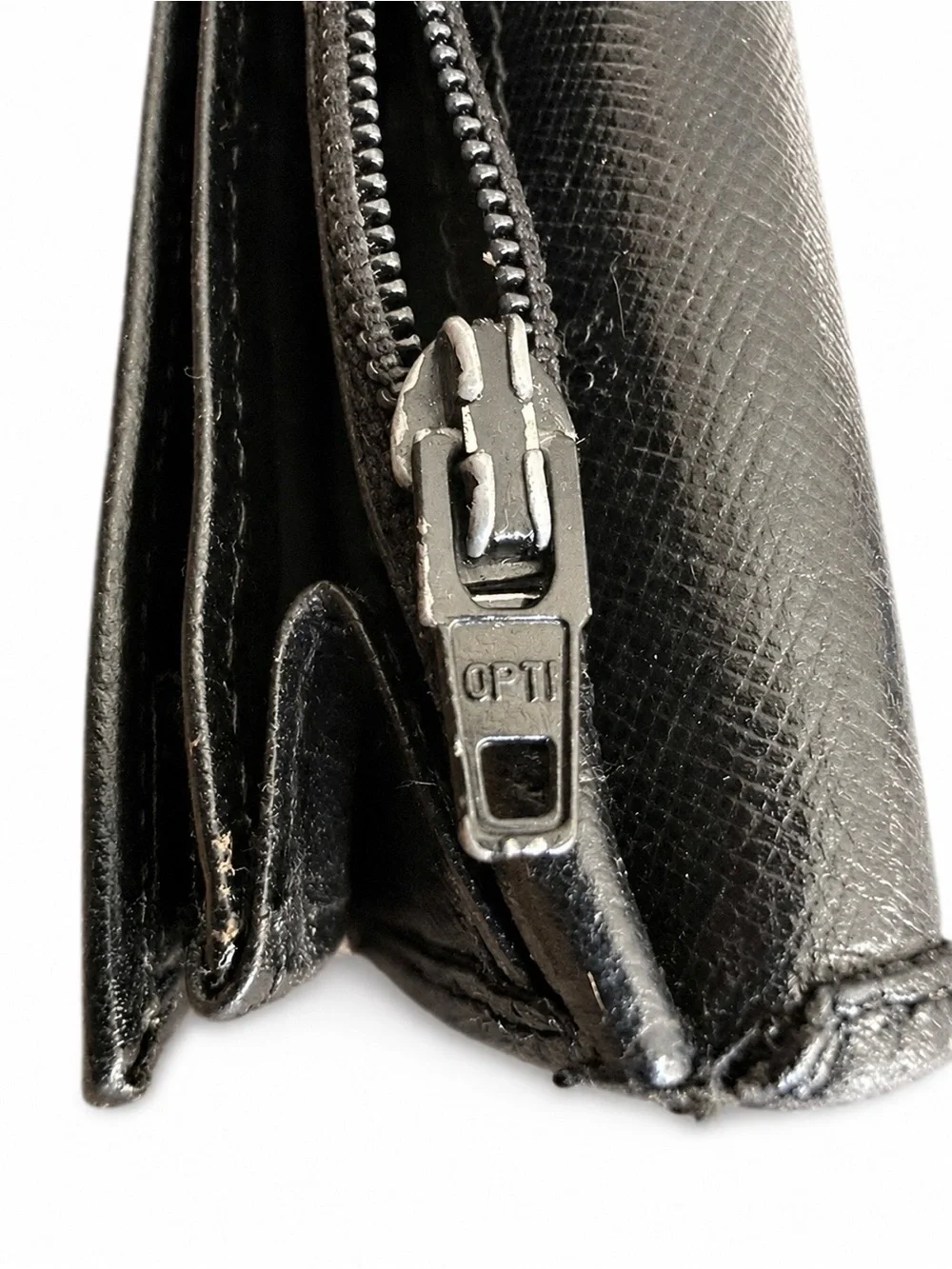 Authenticated Prada Black Saffiano Leather Continental Long Wallet 7”